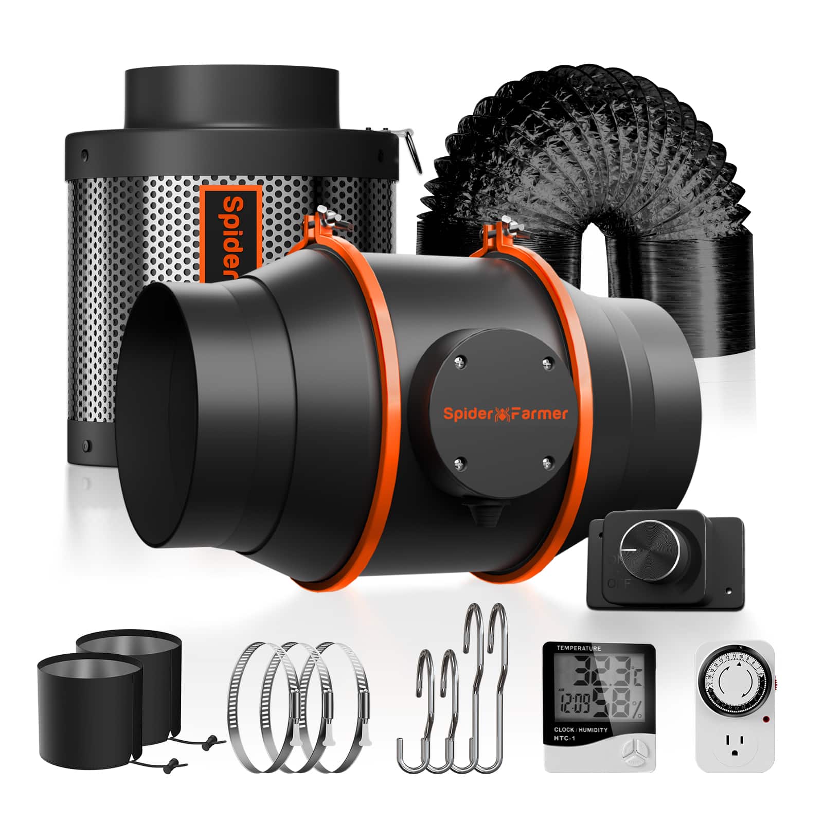 Spider Farmer 6inch インラインファンキット (Speed Controller) - 1枚目